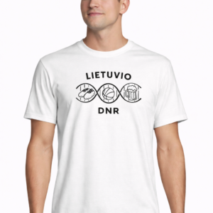 Balti marškinėliai ,,Lietuvio DNR''