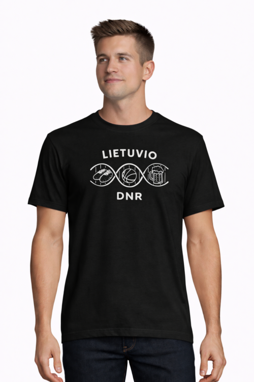 Juodi marškinėliai ,,Lietuvio DNR''